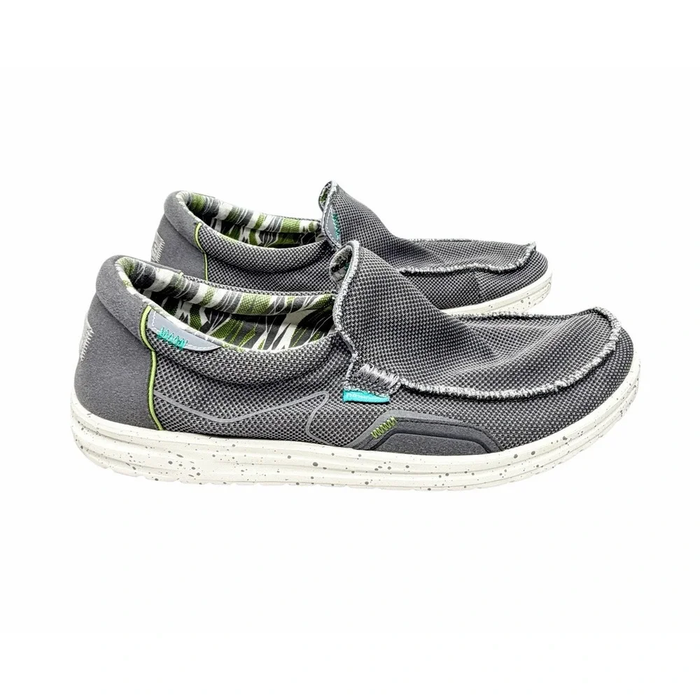 Hey Dude Mikka Hawk Ash Gray Slip On Shoes Men Size 13  Fast Free Shipping